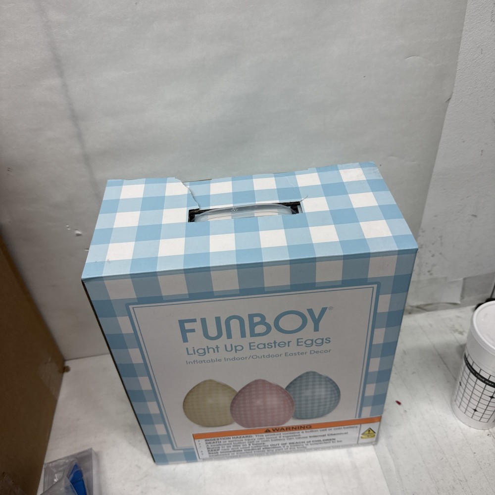 Funboy Light Up Easter Eggs Inflatable Indoor/Outdoor Easter Decor 3Pk