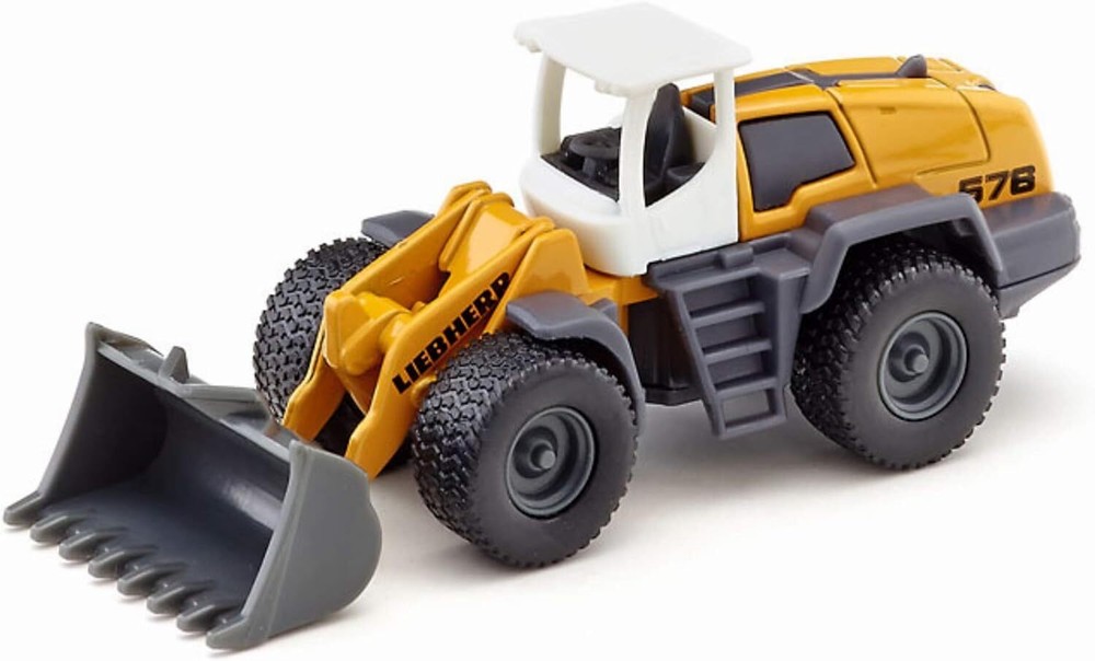 SIKU 1477, Liebherr Wheel Loader, Metal/Plastic, Yellow/Grey, Movable Loading