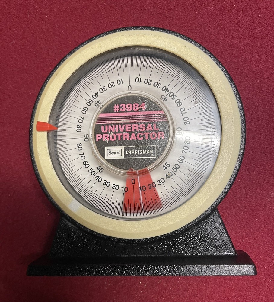 Vintage Sears Craftsman Universal Protractor #3984.