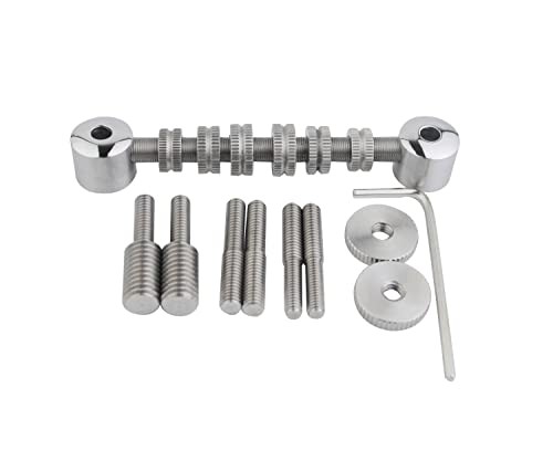Stainless Steel Space Control Adjustable Roller Guitar Bridge Electric Chrome