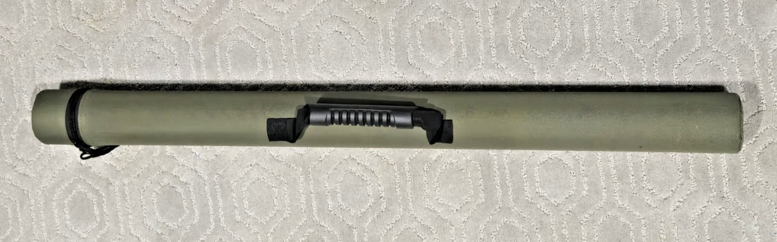 FISHING FLY ROD STORAGE TUBE TRAVEL CASE 31” OLIVE GREEN