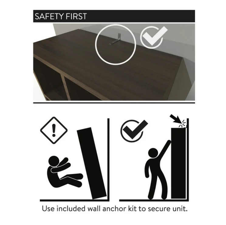 Mainstays 6 Cube Storage Organizer, Black