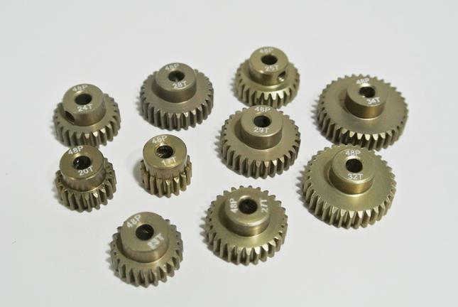 Aluminum Lightweight 48 Pitch (48p) Pinion Gears - Pick Your Size