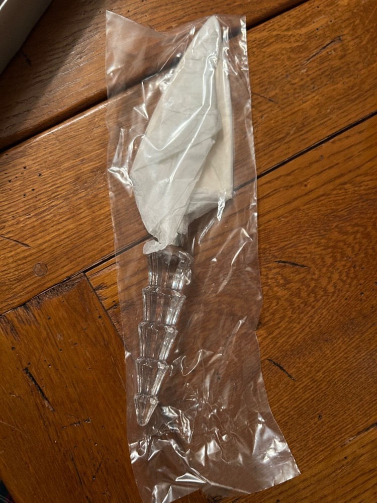 Mikasa "Starshine" Cake / Pie Server Crystal Christmas Tree Handle NIB