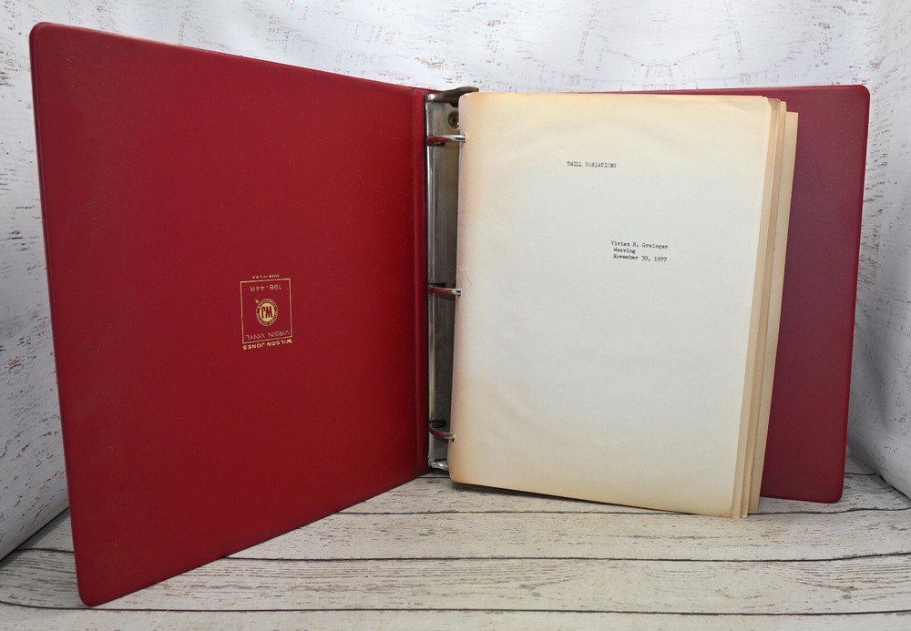 Twill Variations Weaving Pattern Sample Book Binder Instructions Handmade 1977