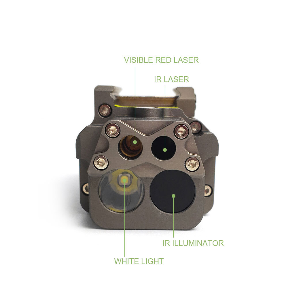 DBAL-PL IR Light Laser Combo Red White Strobe Visible Laser Pistol Flashlight