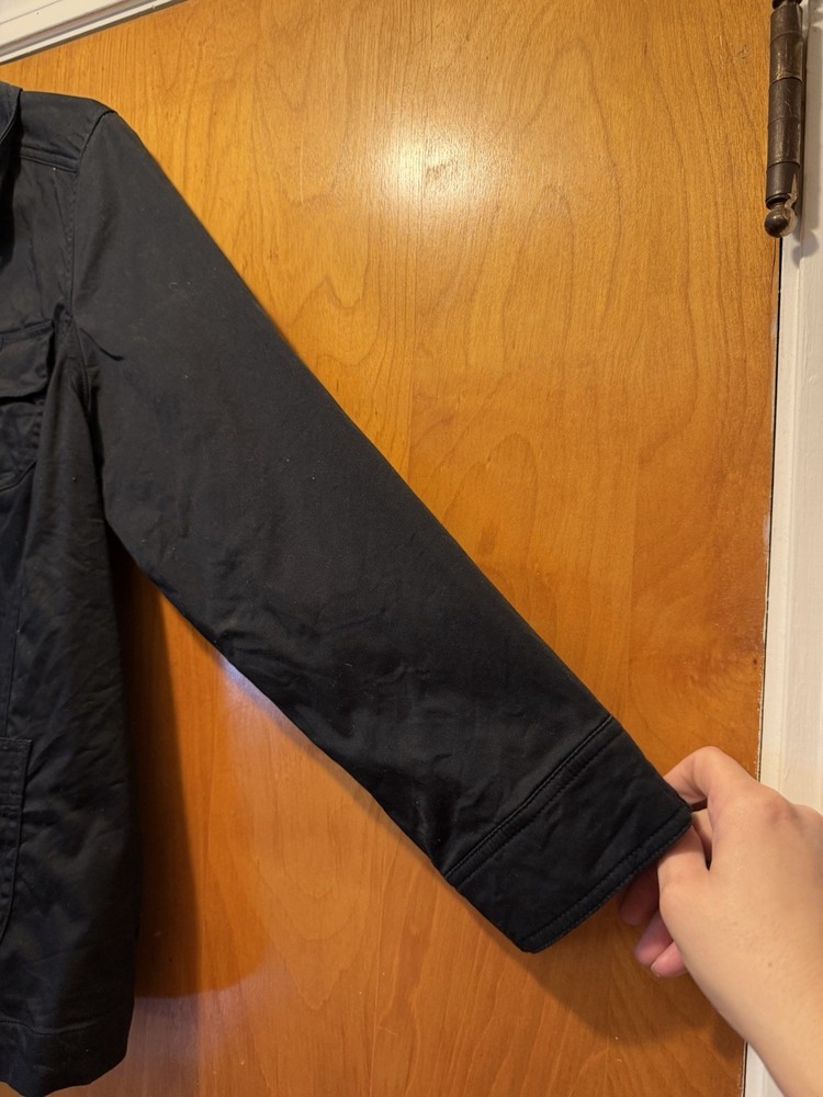 Black Utility Jacket with Front Pockets - Women's Lightweight EUC