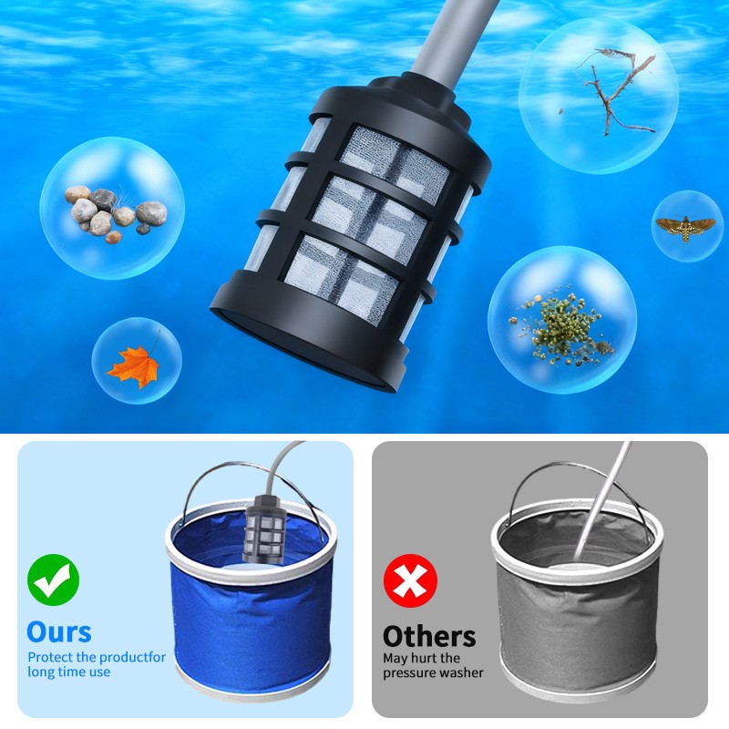 Cisivis Cordless High Pressure Car Washing Gun Pressure Washer Gun with 2 Nozzle