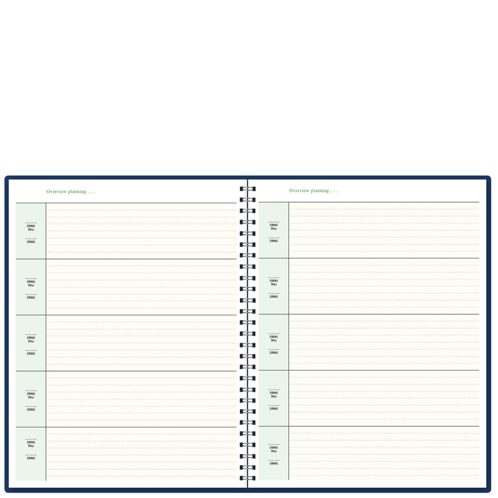 Lesson Planner, 6 Periods Vertical Layout, Blue