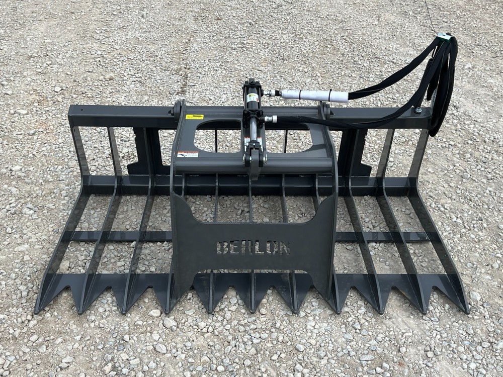 Berlon 66" Compact Tractor Root Brush Grapple Attachment Fits John Deere Loader