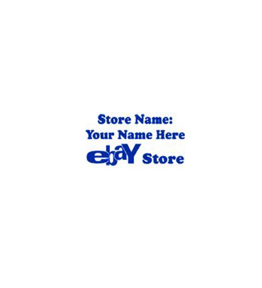 EBAY STORE NAME Self-Inking Stamp -Blue
