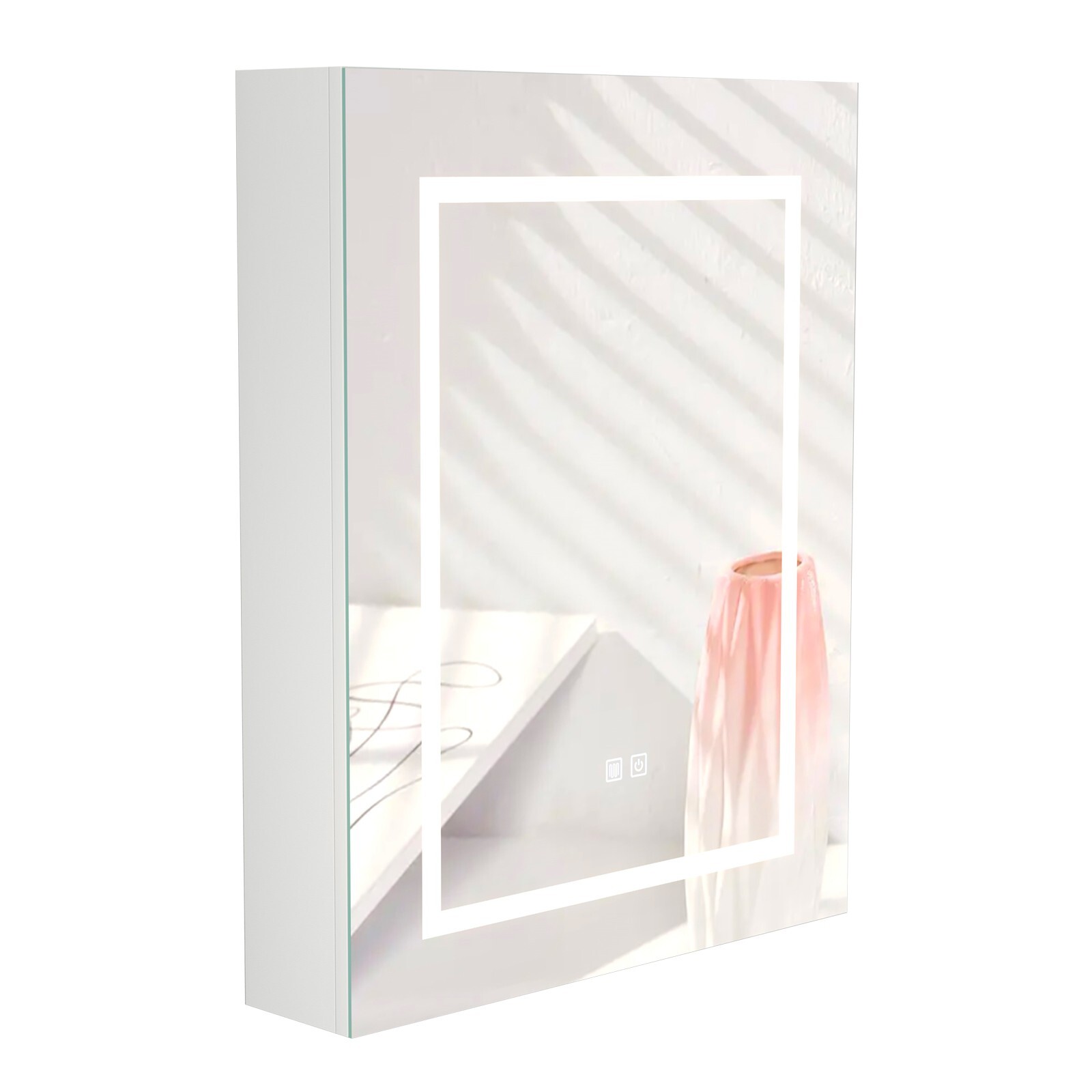 24" x 30" LED Medicine Cabinet with Light Wall Mounted Mirror Cabinet Storage