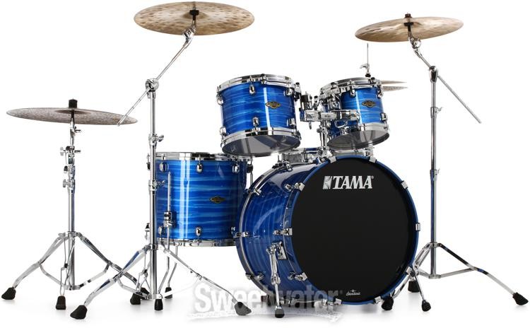 Tama Starclassic Walnut/Birch Lacquer 4-piece Shell Pack - Lacquer Ocean Blue