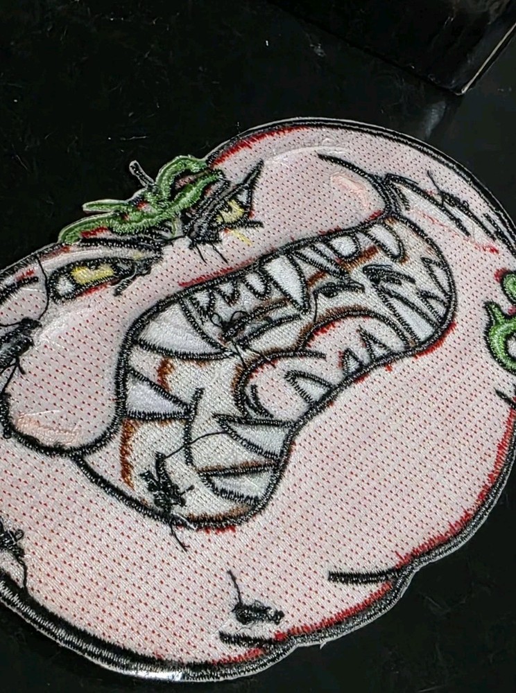 Fright Crate Iron On Patch Attack Killer Tomatoe Horror