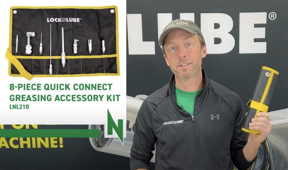 8-Piece Quick Connect Grease Accessory Kit with Rip-Stop Case for Any Fitting