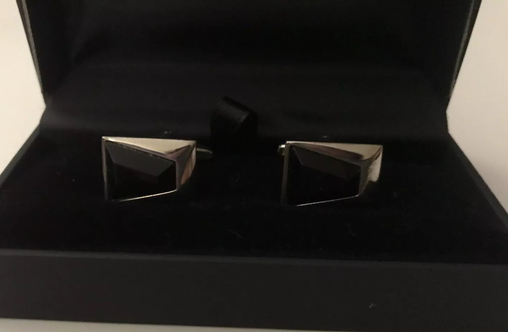 Cufflinks - Rectangle Cufflinks, Black