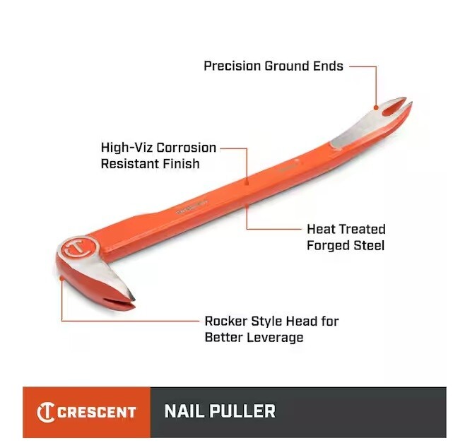 Crescent 10 in. Nail Puller with Claw