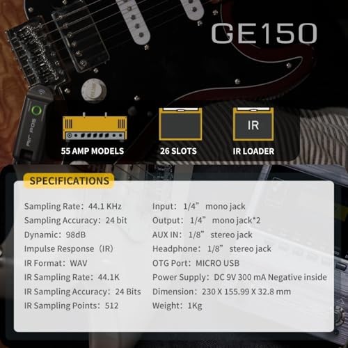 Guitar Multi Effects with Metal Shell Desktop Jamming Tool Floor GE150 White