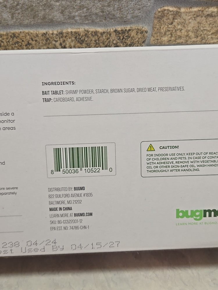 BugMD Cockroach Catcher (12Pack), Cockroach Killer Indoor Insect Trap Roach Trap