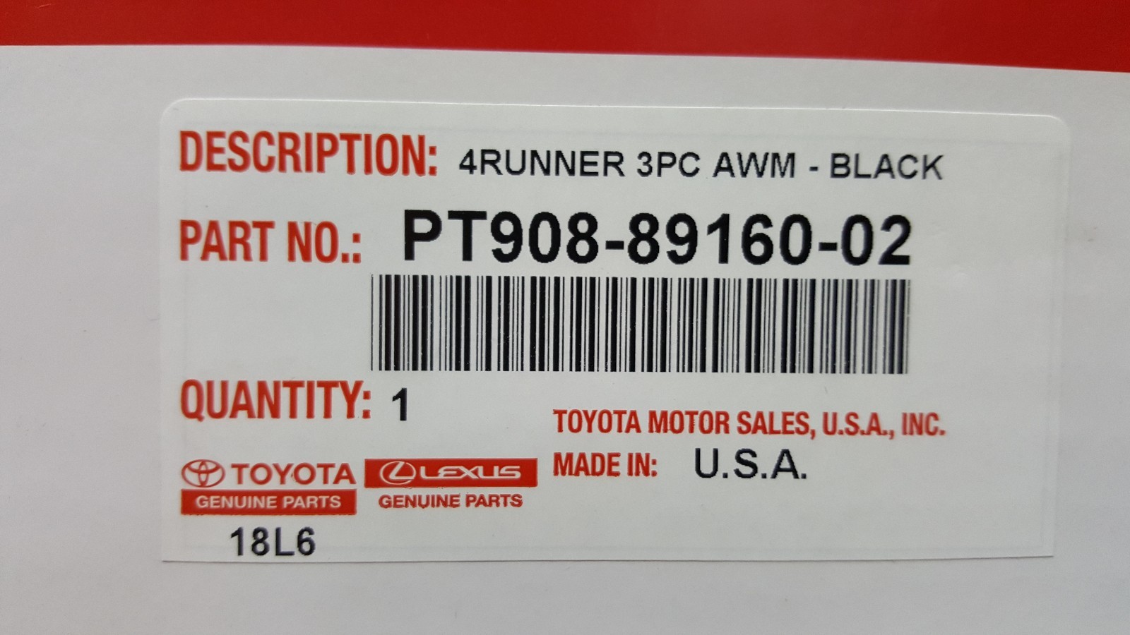 2013 - 2022 Toyota 4Runner OEM All Weather Mats Liners Set of 3 PT908-89160-02