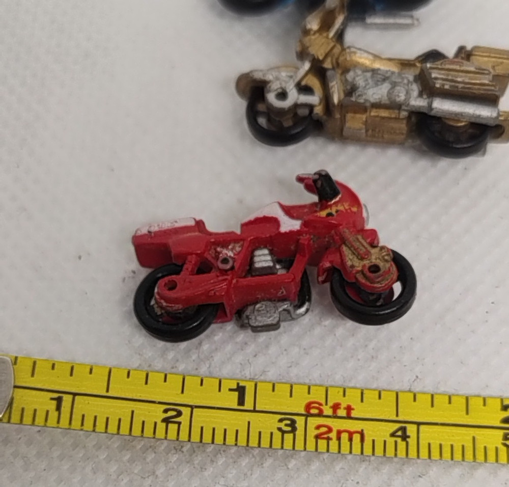 3 Micro Machines Motorcycles In Poor Condition