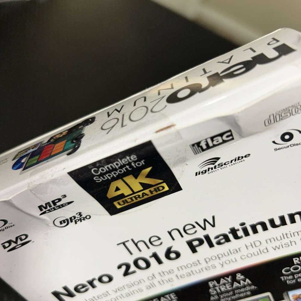 Nero 2016 Platinum HD Multimedia Suite Burn Copy Create Edit Play Convert SEALED