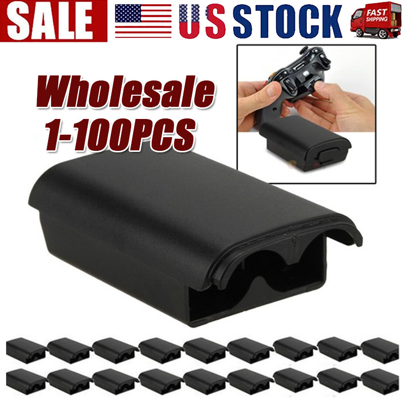 AA Battery Back Cover Case Shell Pack For Xbox 360 Wireless Controller Black Lot