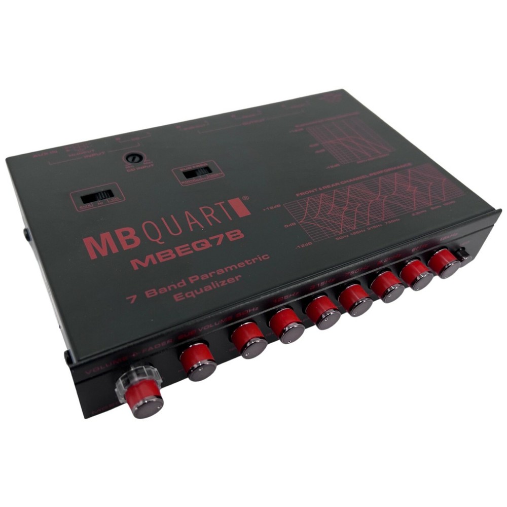MB Quart Car Audio Equalizer 7-Band / 9-Volt Line-Driver Multiple-Source Signal