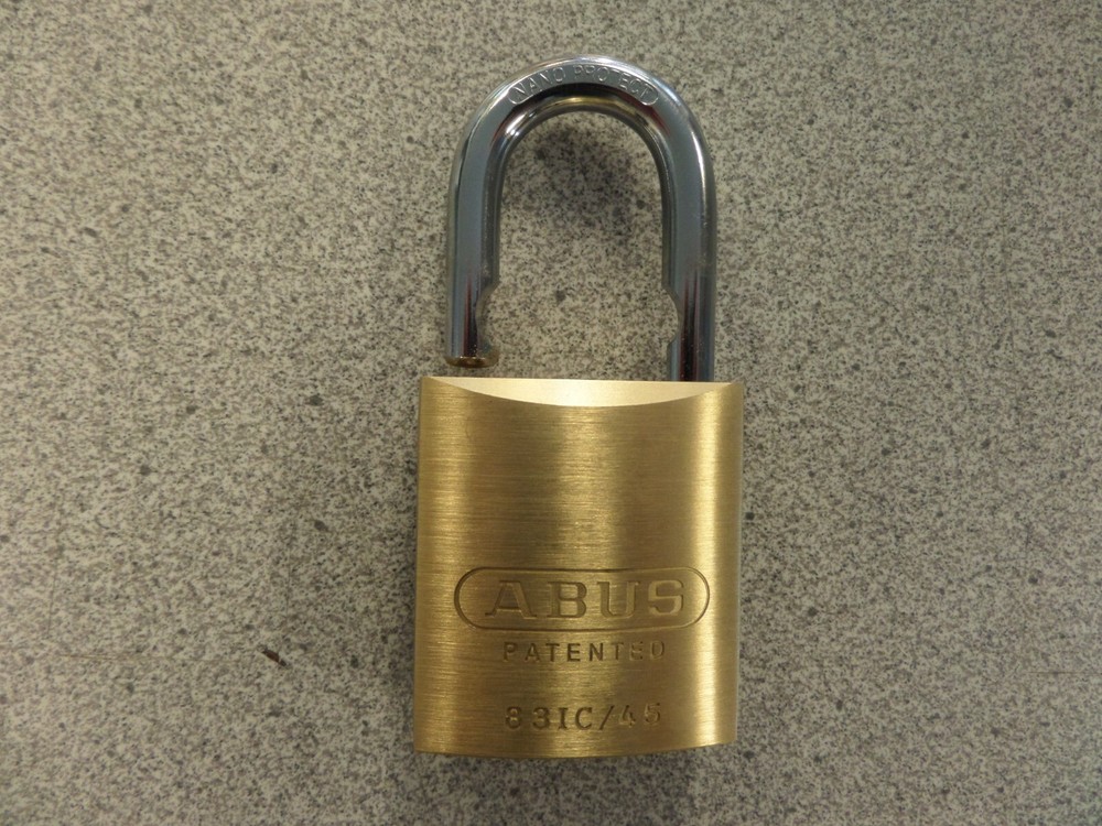 ABUS 83IC/45 BEST STYLE SMALL FORMAT IC CORE BRASS PADLOCK