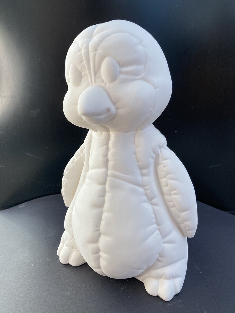 Softy Penguin 9" Ceramic Bisque, Ready to Paint