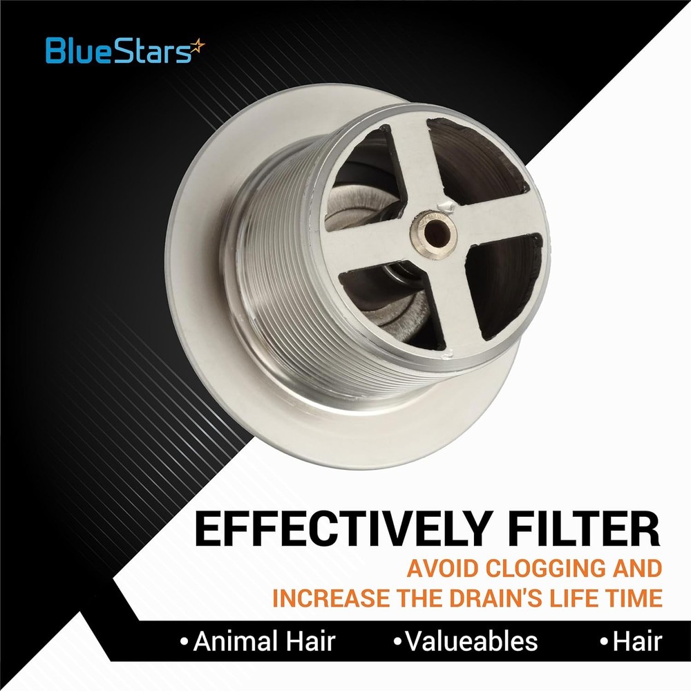Bathtub Drain Conversion Kit Assembly by BlueStars – Universal Brushed Nickel