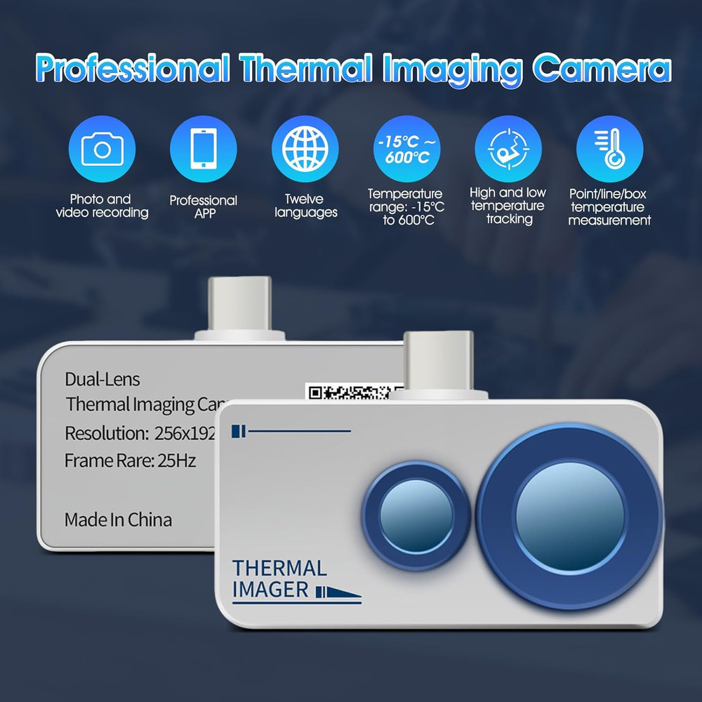 High-Resolution Dual-Spectrum Thermal Camera for Android - 640x480
