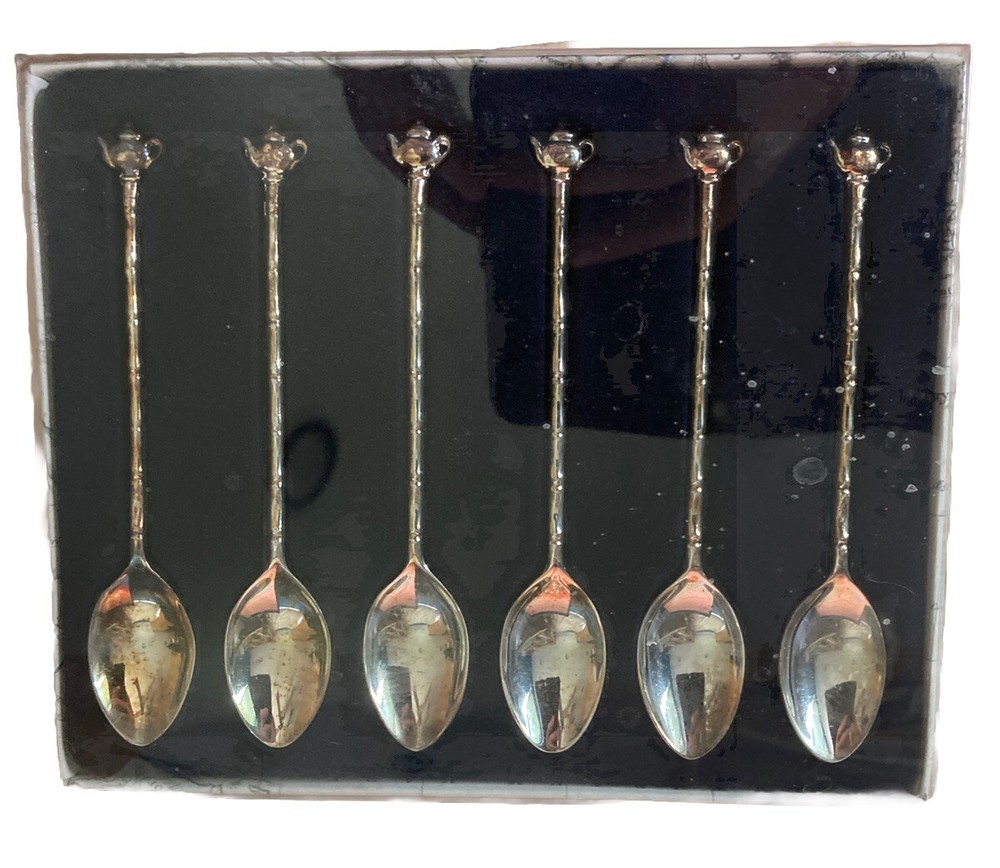 L'Argent Silver Plated Tea Spoons - Antique, Tea Pot Handles