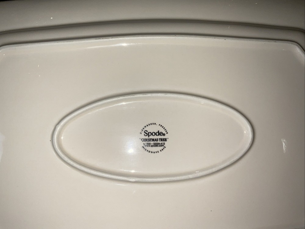 Spode Christmas Tree 15" Rectangular Serving Tray/Platter Excellent Cond NO BOX