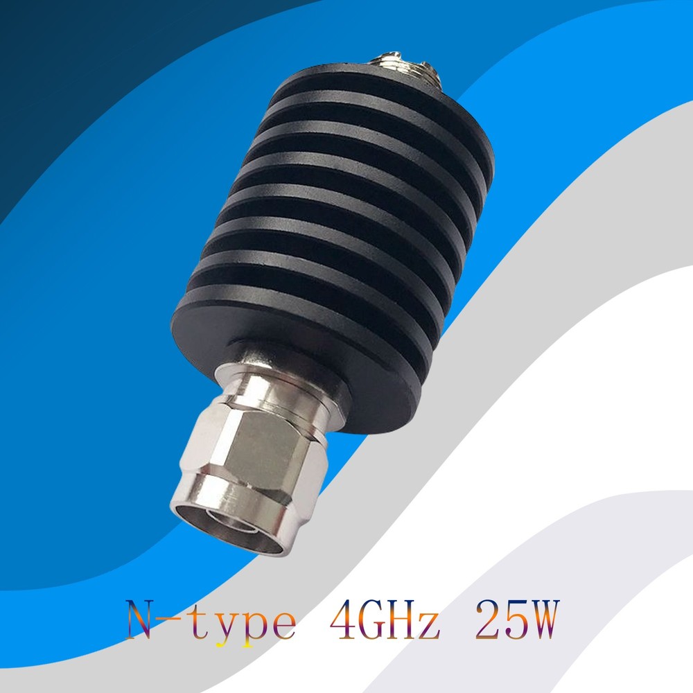 25W N-Type RF Fixed Coaxial Attenuator 10dB for RF Network Analyzer Calibration