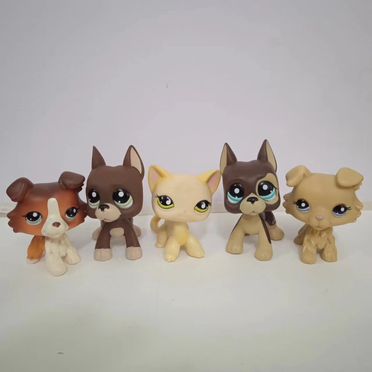 5pcs/lot Littlest Pet Shop Figure LPS Cat Dog #1542#1519#733#817#1194 Kid Toy