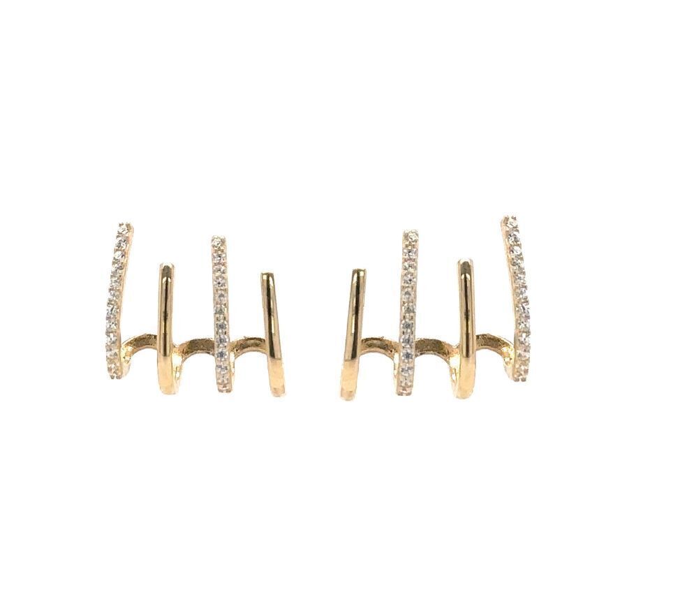 14K Yellow Gold Earrings Push Back