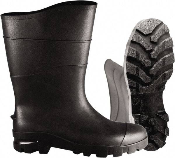 PRO-SAFE Unisex Size 9 Medium Width Plain Work Boot Black, PVC Upper, 13" Hig...