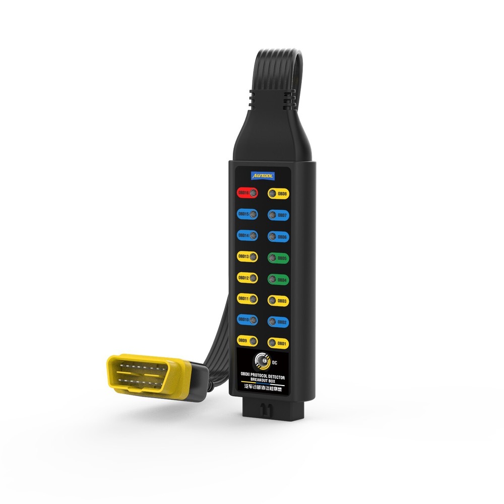 Auto OBD2 CAN Breakout Box OBDII Protocol Communication Detector Diagnostic