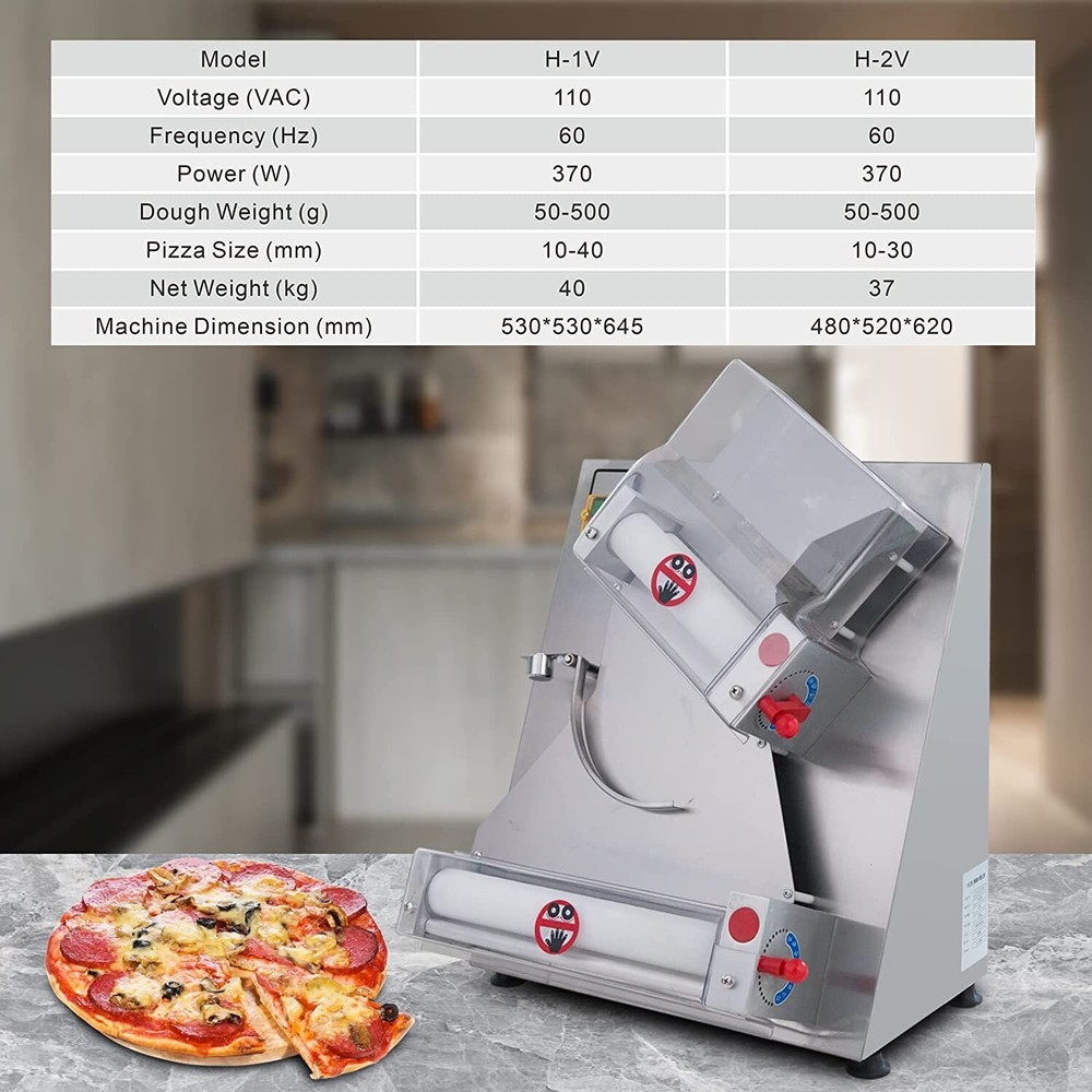 Clivia Electric Dough Sheeter Machine 12" Pizza Press Roller Bread Pasta Maker