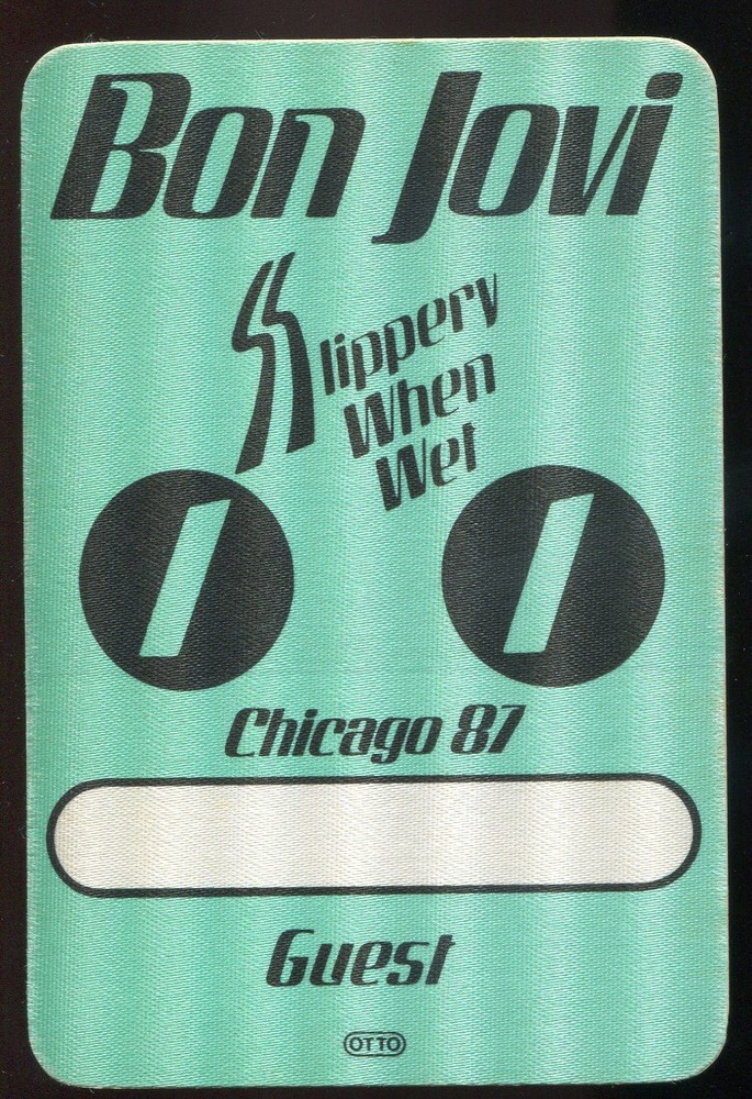 Vintage 1987 Bon Jovi Backstage Pass Guest Chicago IL