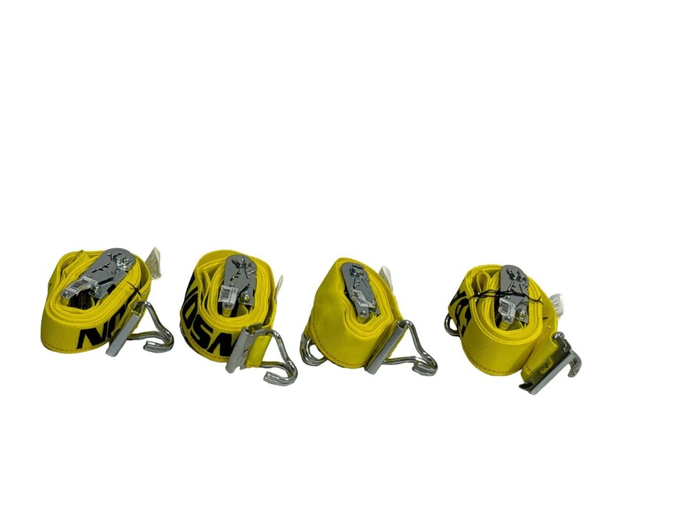 12' E-Track Ratchet Strap w/Wire Hook 4 Pack