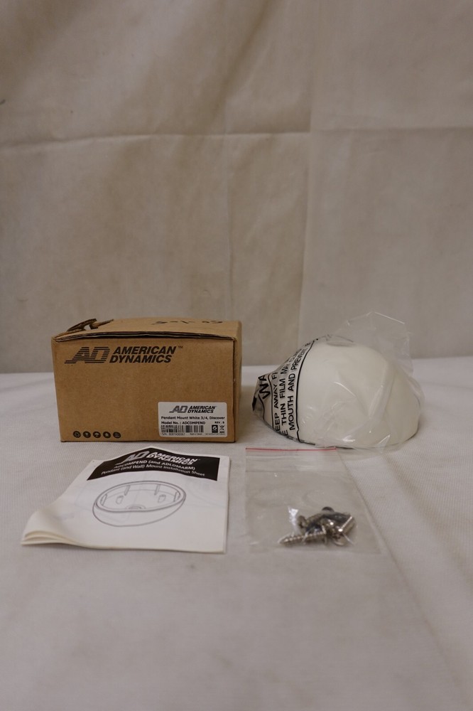 American Dynamics ADCDMPEND Surveillance Camera Pendant Mount WHITE 3/4 Discover