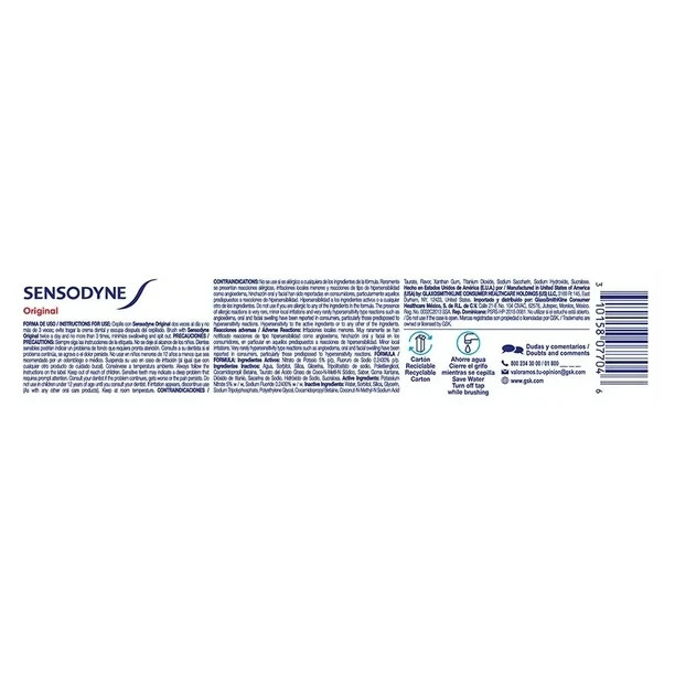 Sensodyne Original Toothpaste for Sensitive Teeth 113 g-PACK X 4 units!!!