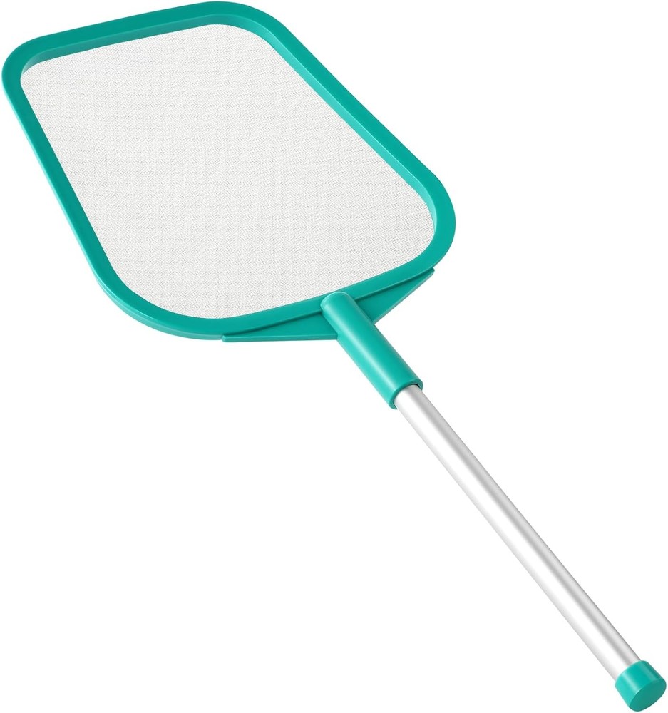 Pool Skimmer - Pool Net with Pole, Pool Skimmer Net with Solid Plastic Frame, Sk
