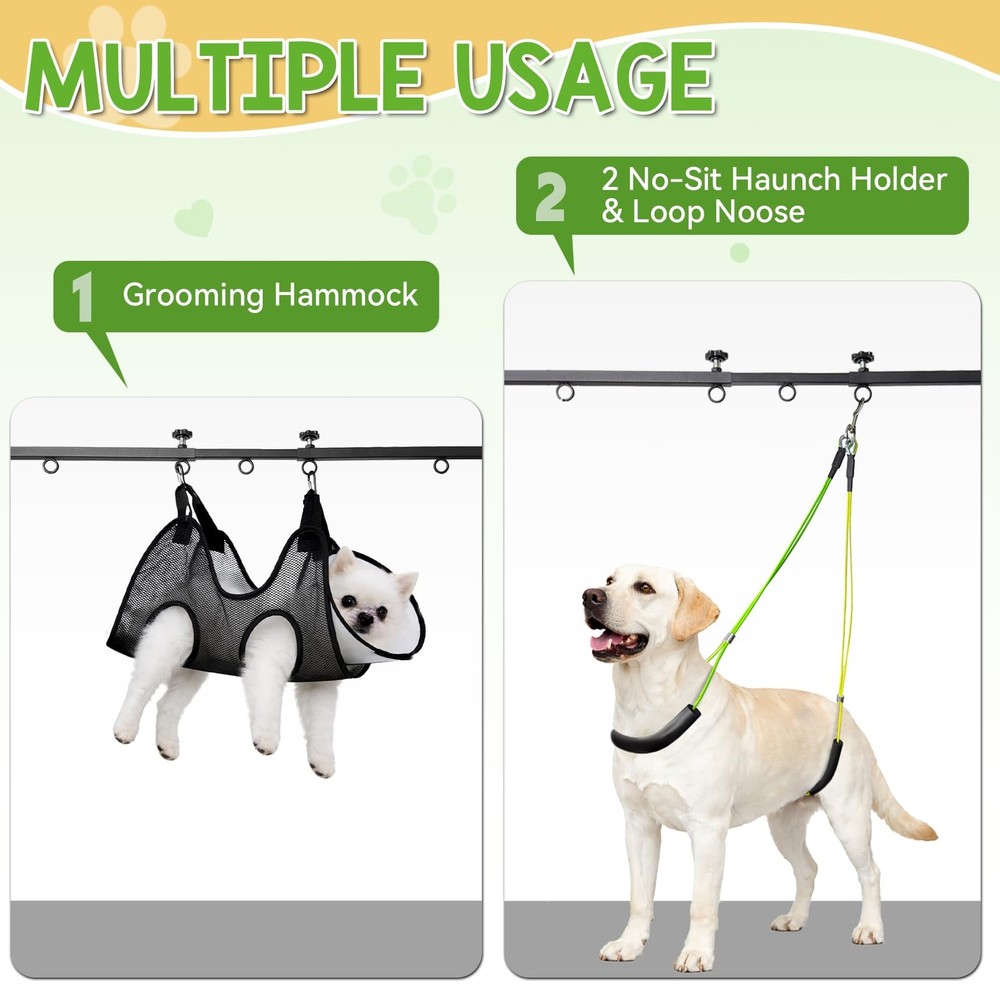 Adjustable Dog Grooming Stand for Table: 42" Height & 27"-39" Width, Includes...