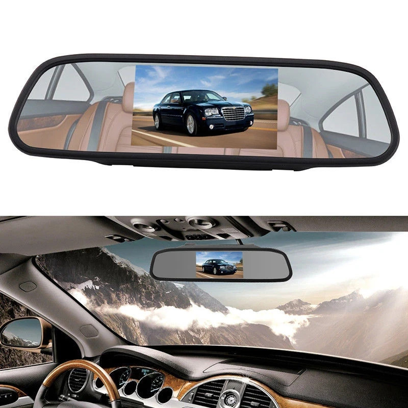 4.3" - Backup Camera Mirror Car Rear View Reverse Night Vision Parking System