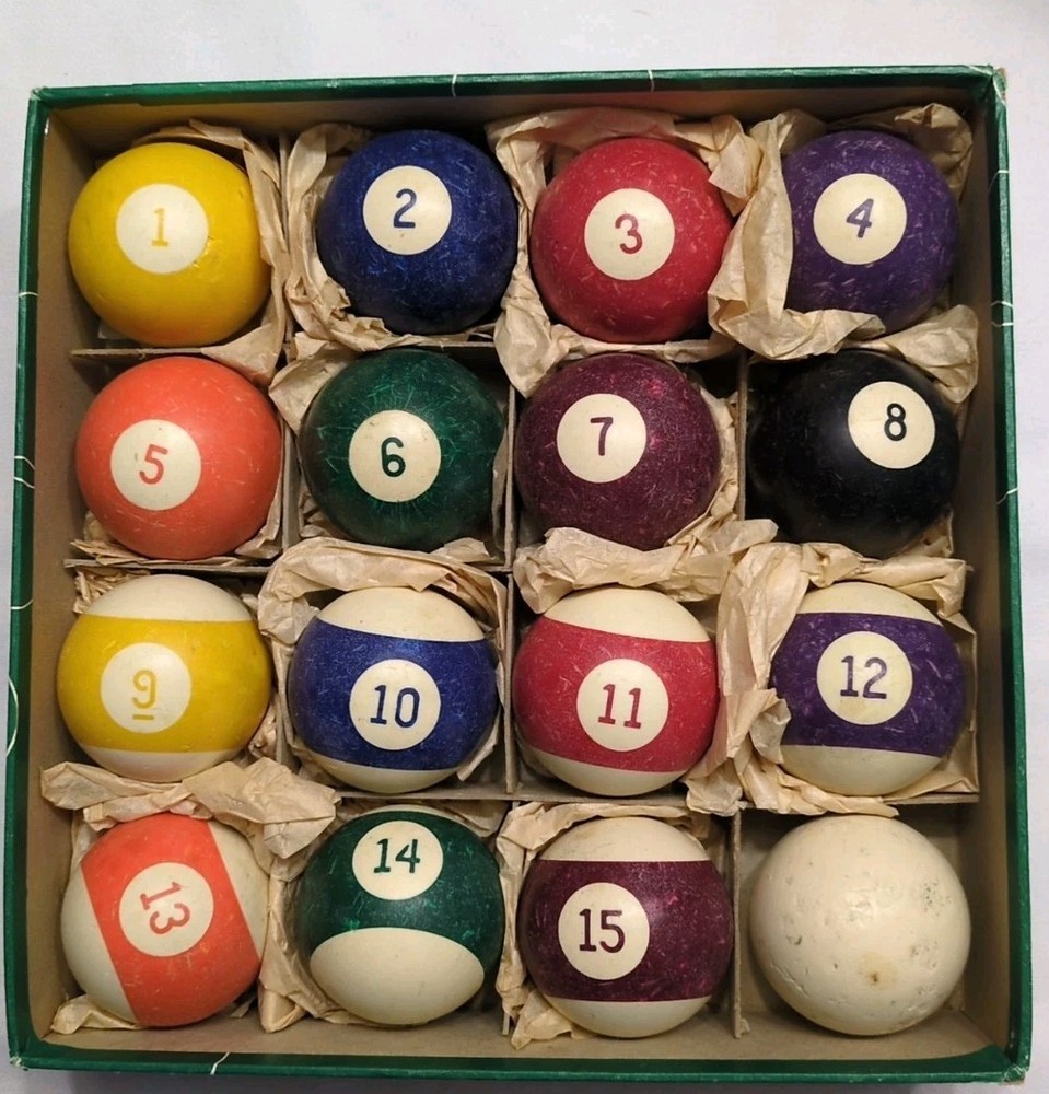 vintage billiard ball set