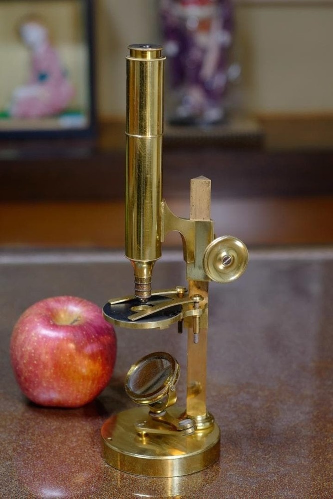 Antique Microscope No. 12: Simon Plössl's "Achromatic" Microscope Height 34 cm