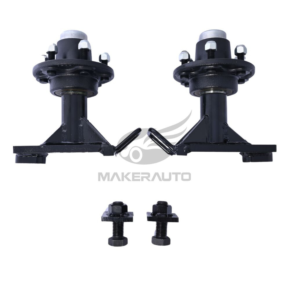 2PCS 6x 5.5 Lug Superior Shipping Container Wheels, Bolt-on Spindle Kit 8000LB